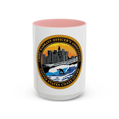 USCG CWO Assoc Surfer (U.S. Coast Guard) Accent Coffee Mug 15oz Pink - Go Mug Yourself