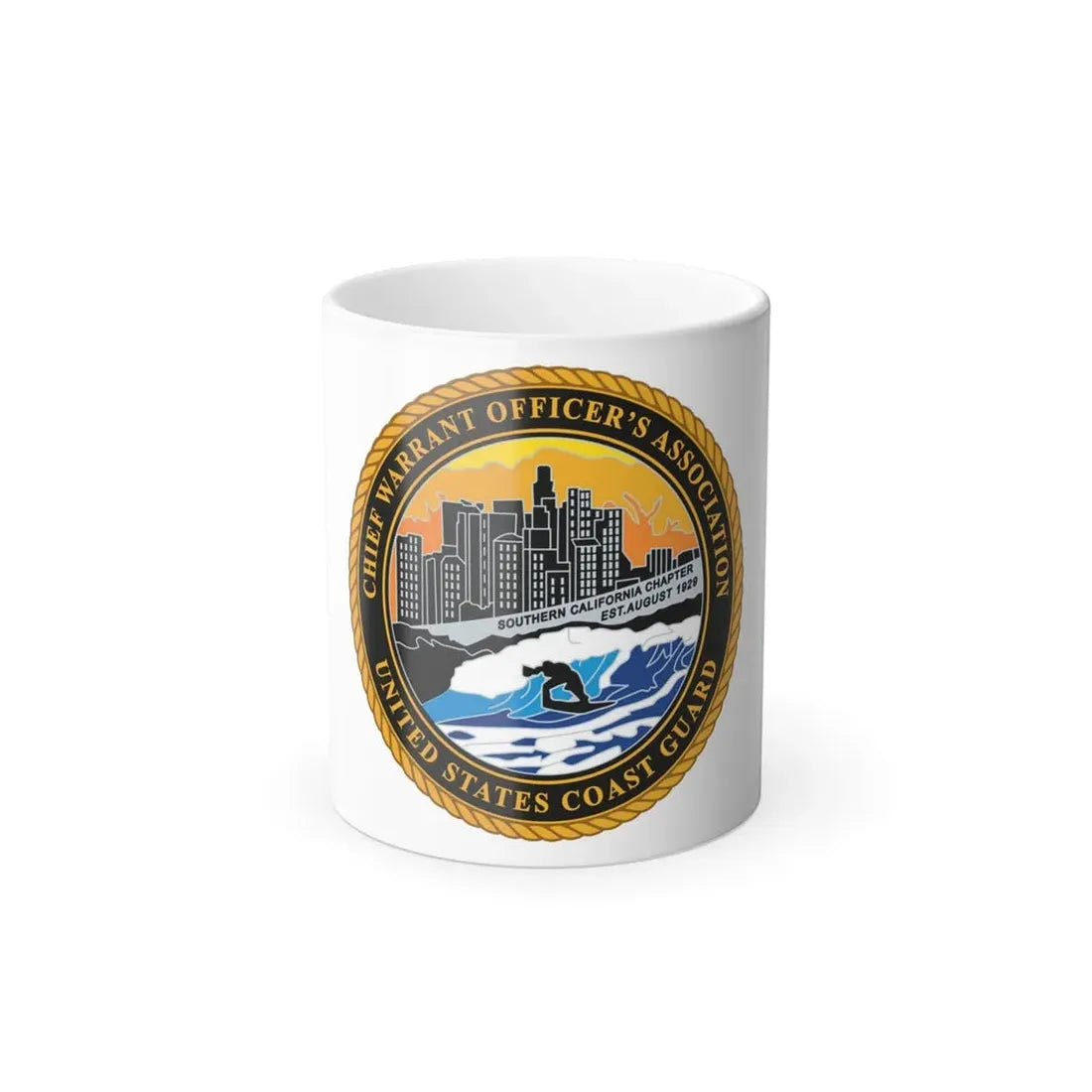 USCG CWO Assoc Surfer (U.S. Coast Guard) Color Changing Coffee Mug 11oz - Go Mug Yourself
