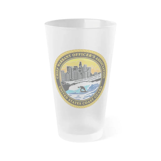 USCG CWO Assoc Surfer (U.S. Coast Guard) Frosted Pint Glass 16oz Default Title - Go Mug Yourself