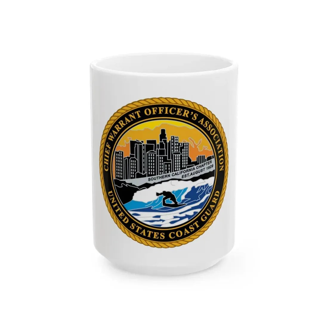USCG CWO Assoc Surfer (U.S. Coast Guard) White Coffee Mug 15oz - Go Mug Yourself
