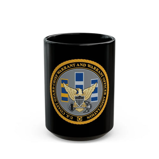 USCG CWO (U.S. Coast Guard) Black Coffee Mug-15oz-Go Mug Yourself