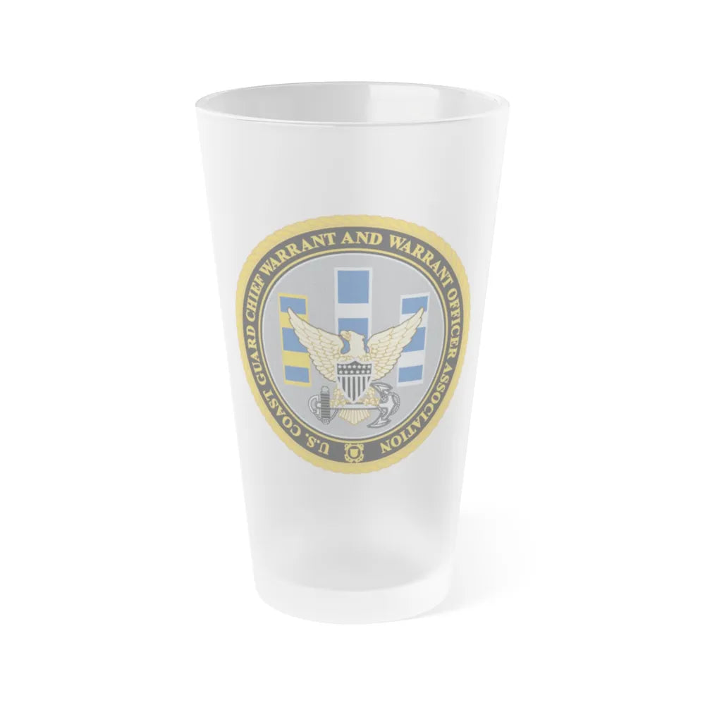 USCG CWO (U.S. Coast Guard) Frosted Pint Glass 16oz-Go Mug Yourself