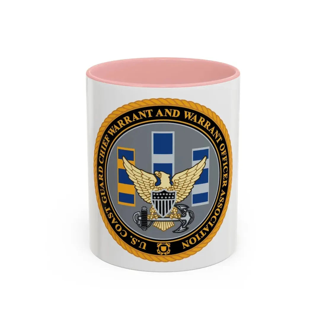 USCG CWO (U.S. Coast Guard) Accent Coffee Mug 11oz Pink - Go Mug Yourself