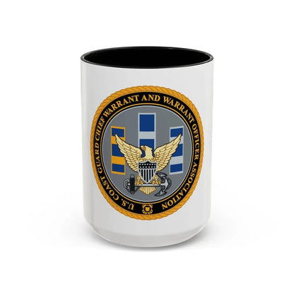 USCG CWO (U.S. Coast Guard) Accent Coffee Mug 15oz Black - Go Mug Yourself