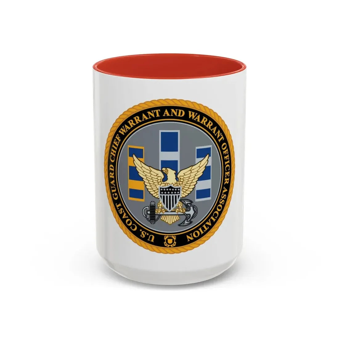 USCG CWO (U.S. Coast Guard) Accent Coffee Mug 15oz Red - Go Mug Yourself
