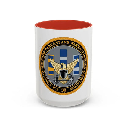 USCG CWO (U.S. Coast Guard) Accent Coffee Mug 15oz Red - Go Mug Yourself