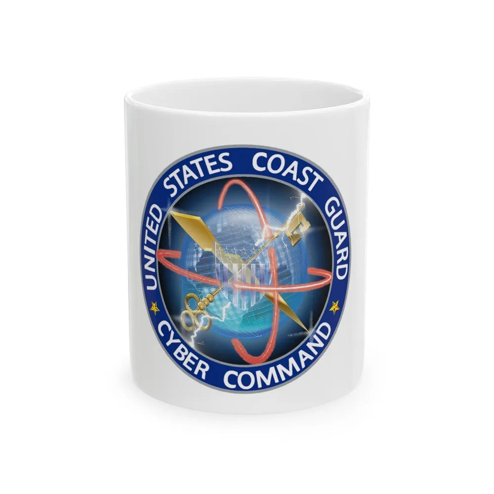 USCG Cyber Command (U.S. Coast Guard) White Coffee Mug-11oz-Go Mug Yourself