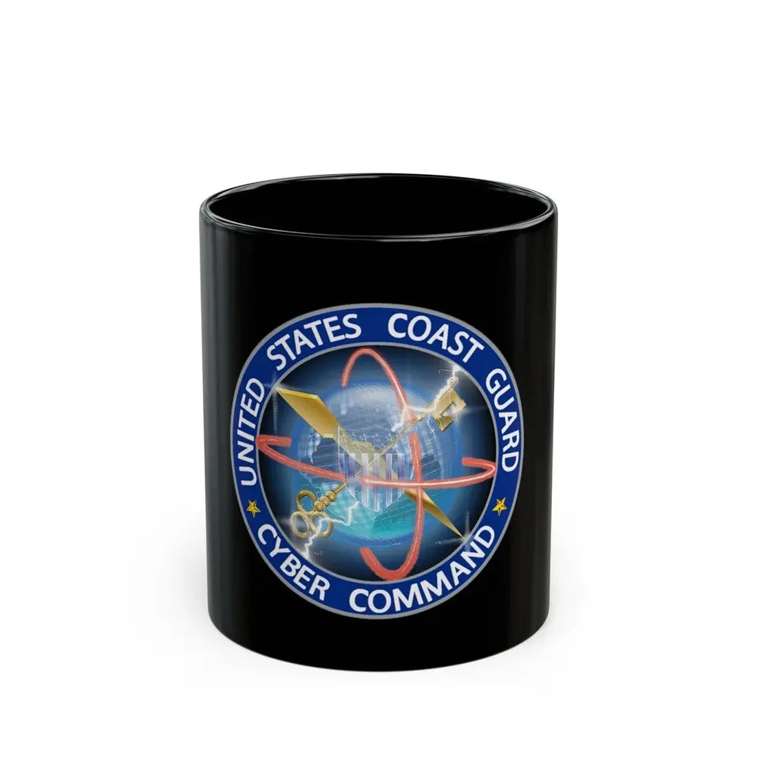 USCG Cyber Command (U.S. Coast Guard) Black Coffee Mug 11oz - Go Mug Yourself