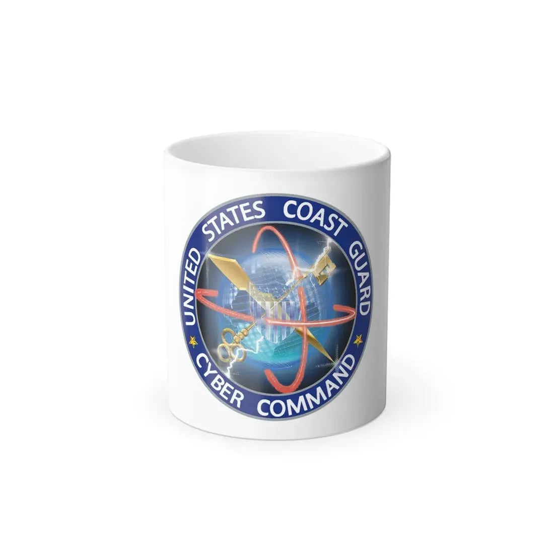 USCG Cyber Command (U.S. Coast Guard) Color Changing Coffee Mug 11oz - Go Mug Yourself