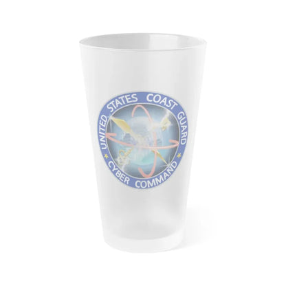 USCG Cyber Command (U.S. Coast Guard) Frosted Pint Glass 16oz Default Title - Go Mug Yourself