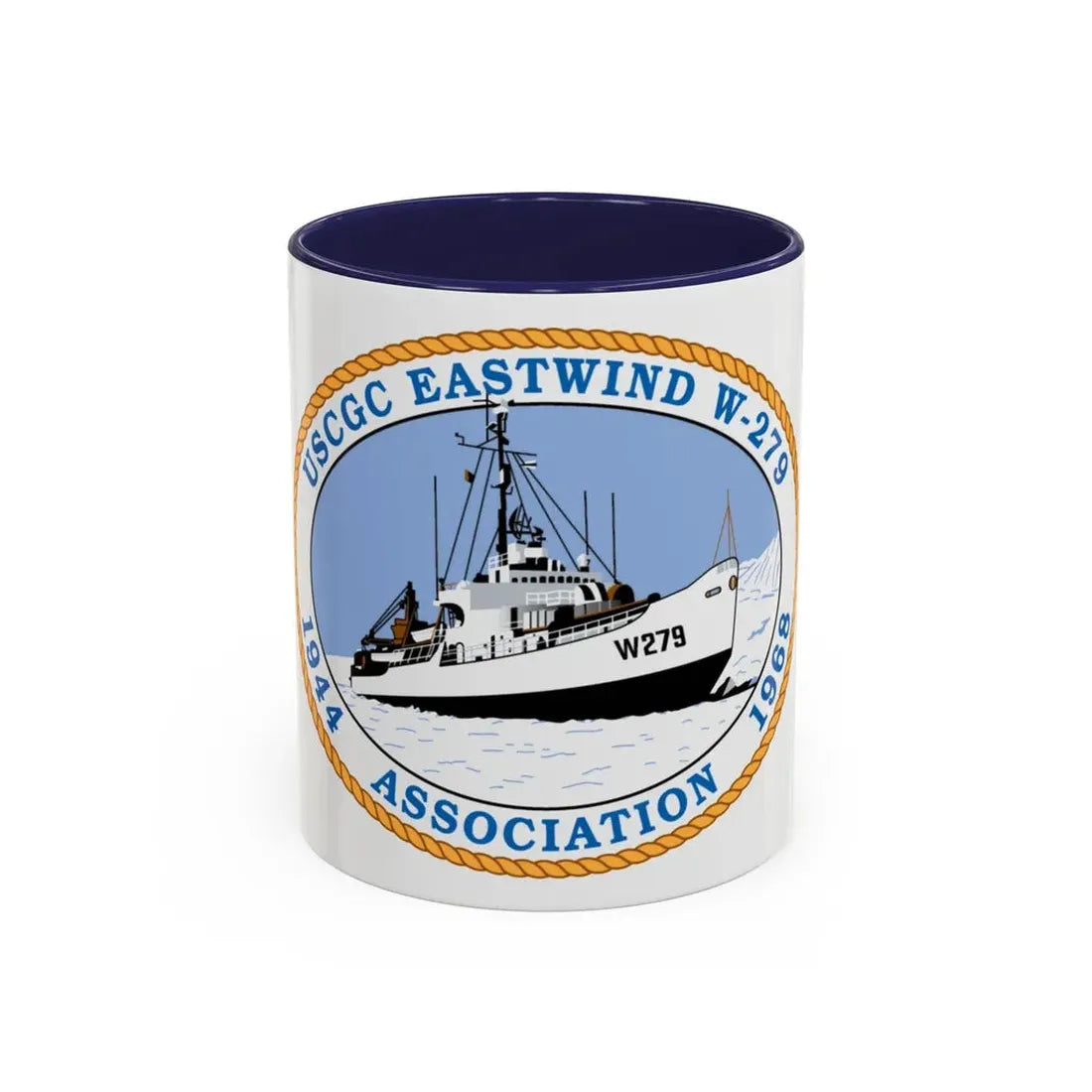 USCG Eastwind W 279 (U.S. Coast Guard) Accent Coffee Mug 11oz Navy - Go Mug Yourself
