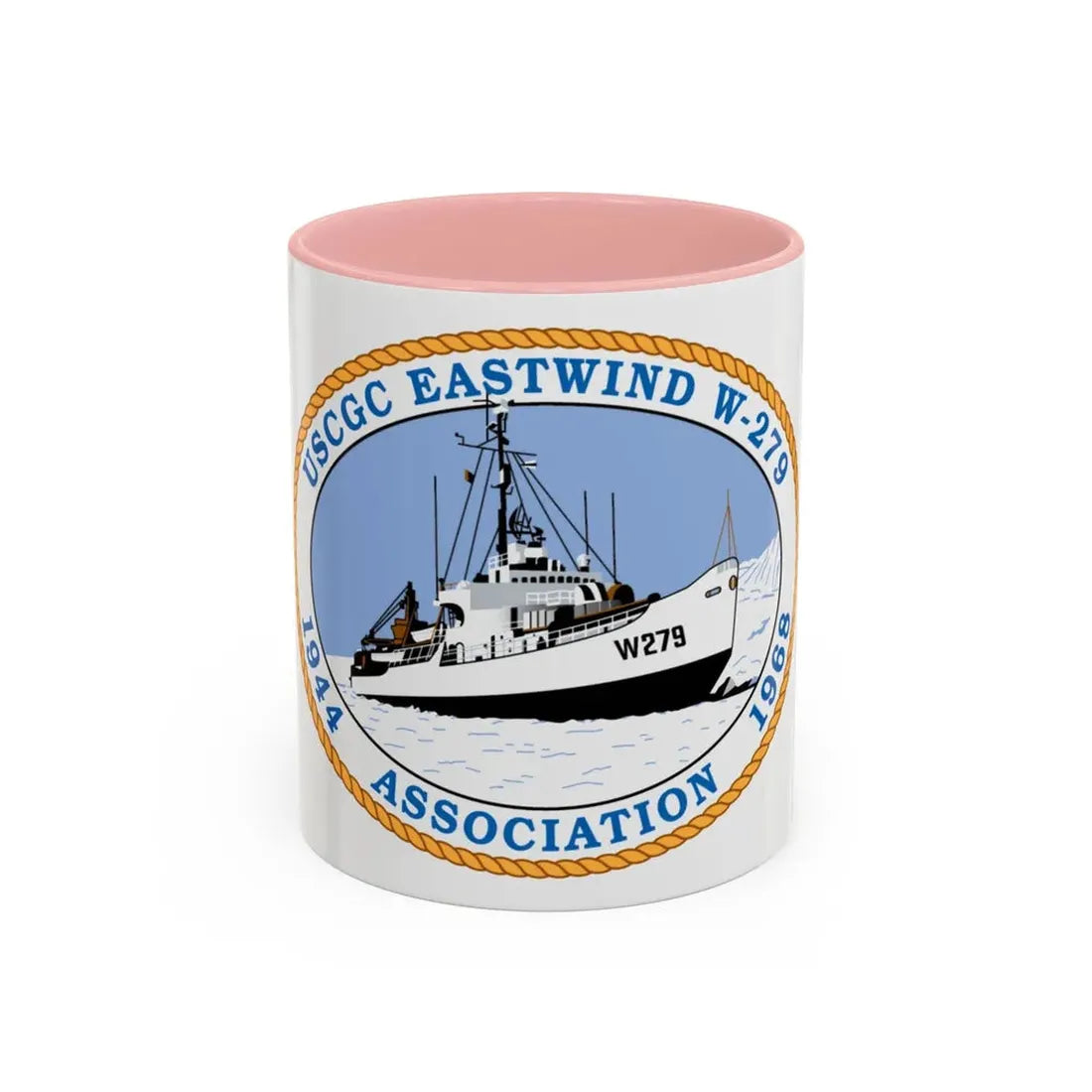 USCG Eastwind W 279 (U.S. Coast Guard) Accent Coffee Mug 11oz Pink - Go Mug Yourself