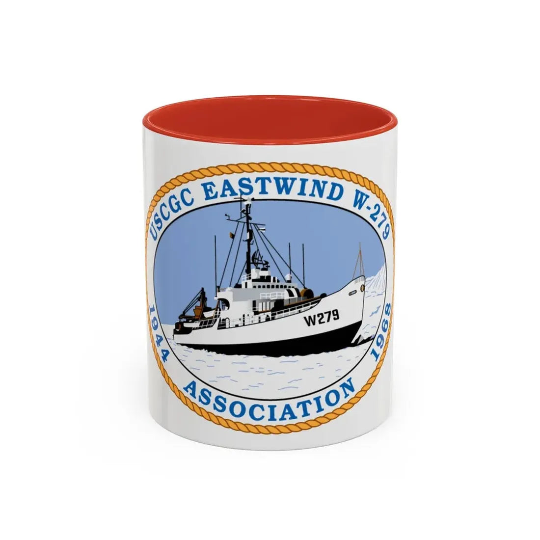 USCG Eastwind W 279 (U.S. Coast Guard) Accent Coffee Mug 11oz Red - Go Mug Yourself