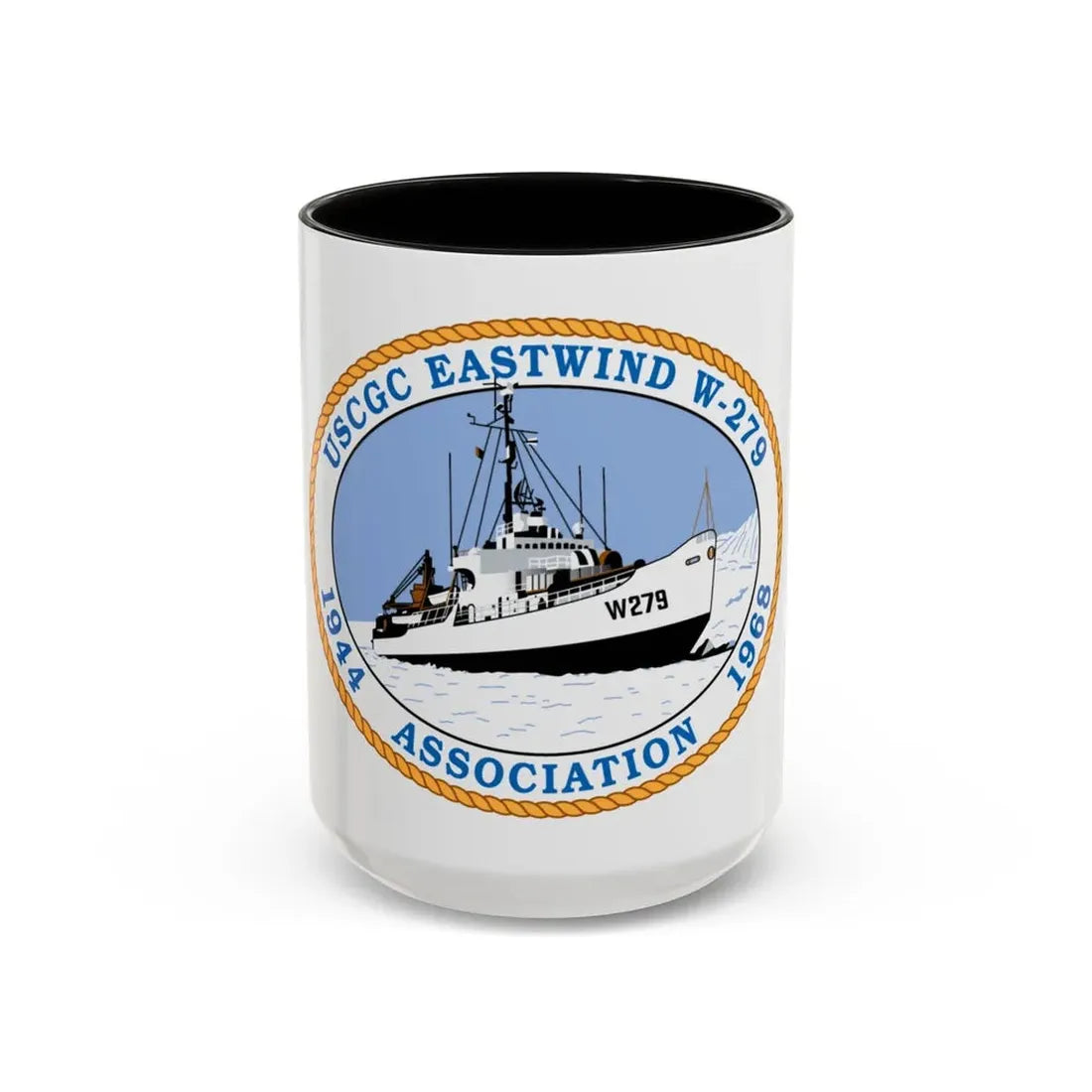 USCG Eastwind W 279 (U.S. Coast Guard) Accent Coffee Mug 15oz Black - Go Mug Yourself