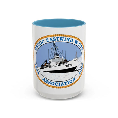 USCG Eastwind W 279 (U.S. Coast Guard) Accent Coffee Mug 15oz Light Blue - Go Mug Yourself