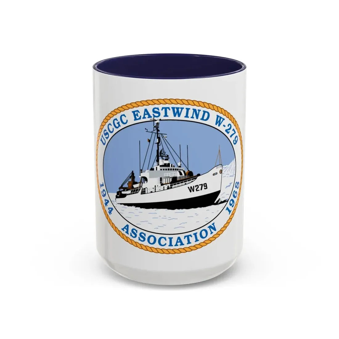 USCG Eastwind W 279 (U.S. Coast Guard) Accent Coffee Mug 15oz Navy - Go Mug Yourself