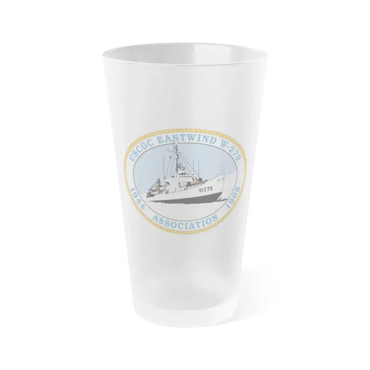 USCG Eastwind W 279 (U.S. Coast Guard) Frosted Pint Glass 16oz Default Title - Go Mug Yourself
