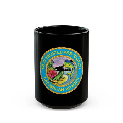 USCG EnlAssocCaribbean Branch (U.S. Coast Guard) Black Coffee Mug 15oz - Go Mug Yourself