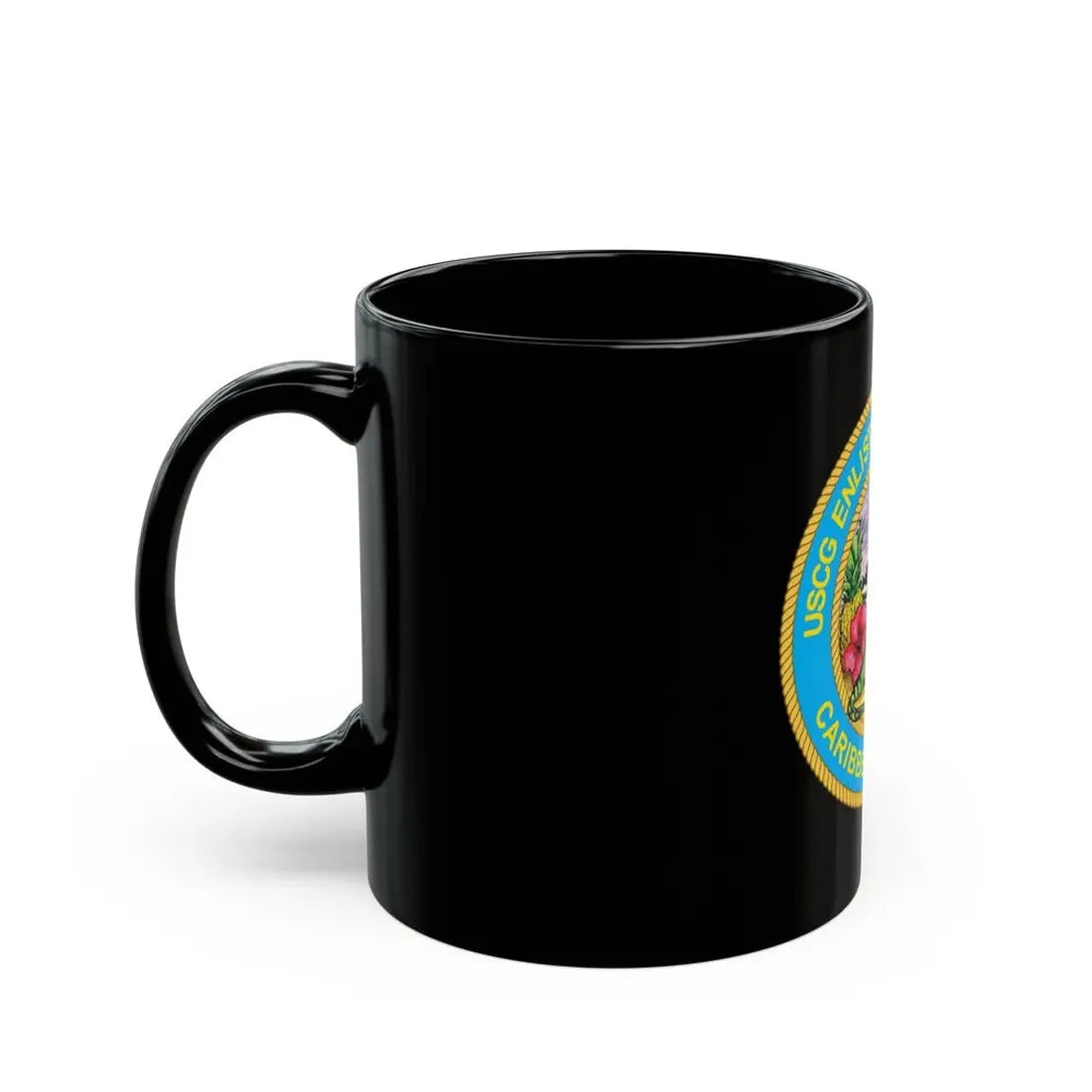 USCG EnlAssocCaribbean Branch (U.S. Coast Guard) Black Coffee Mug - Go Mug Yourself