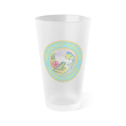 USCG EnlAssocCaribbean Branch (U.S. Coast Guard) Frosted Pint Glass 16oz Default Title - Go Mug Yourself