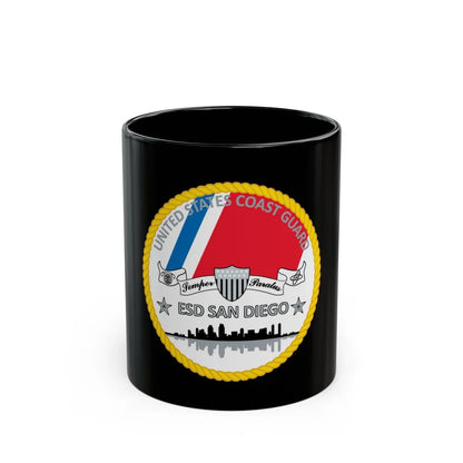 USCG ESD San Diego (U.S. Coast Guard) Black Coffee Mug-11oz-Go Mug Yourself