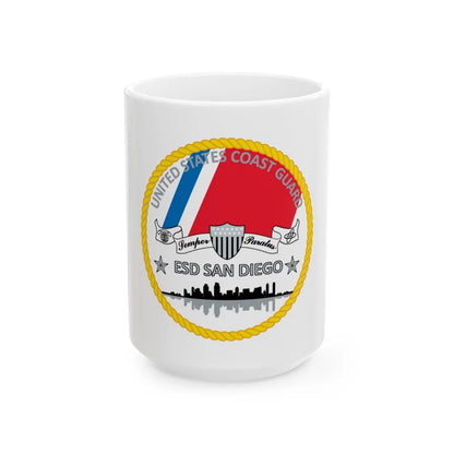 USCG ESD San Diego (U.S. Coast Guard) White Coffee Mug-15oz-Go Mug Yourself