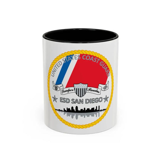 USCG ESD San Diego (U.S. Coast Guard) Accent Coffee Mug 11oz Black - Go Mug Yourself