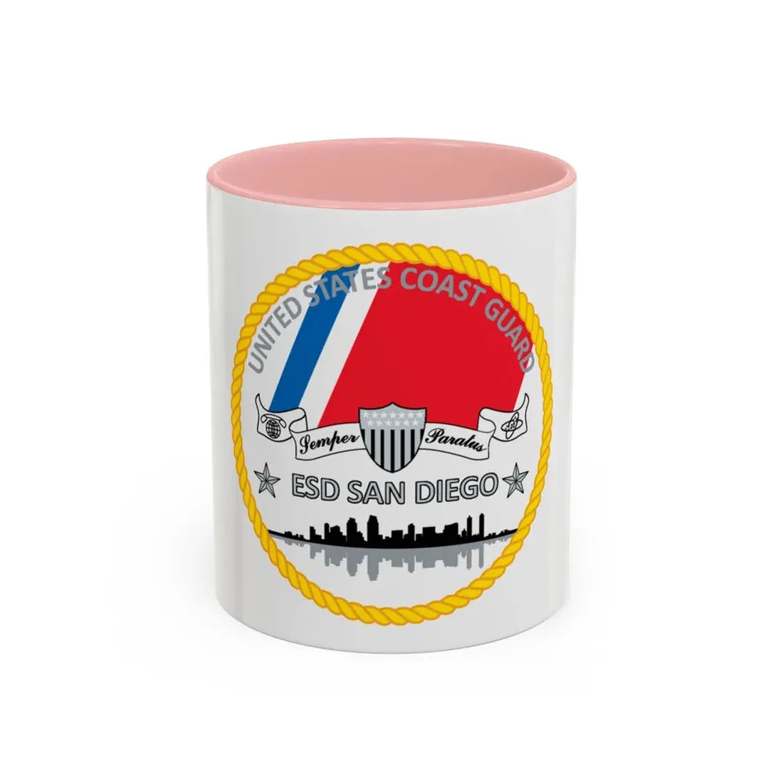 USCG ESD San Diego (U.S. Coast Guard) Accent Coffee Mug 11oz Pink - Go Mug Yourself