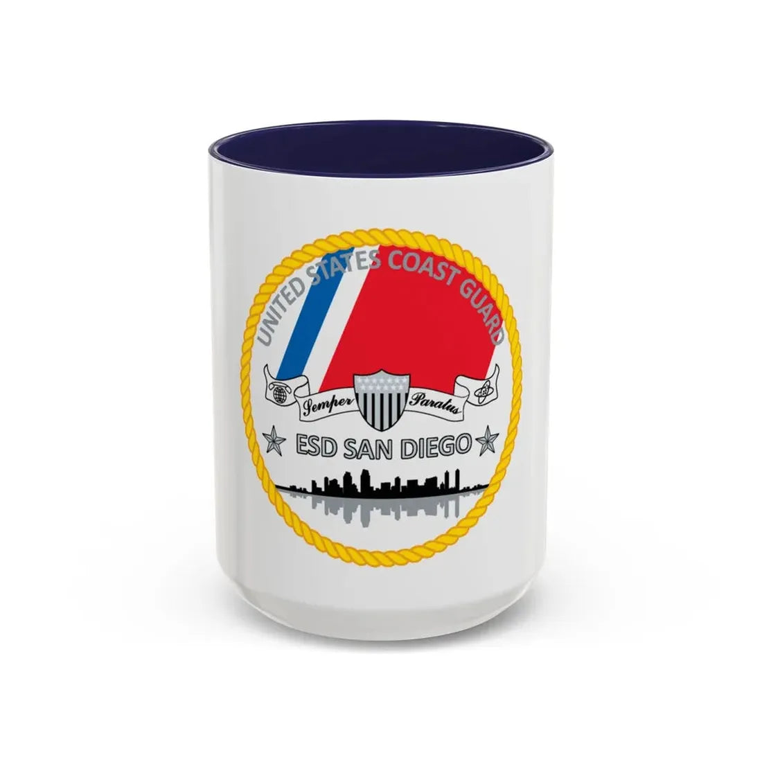 USCG ESD San Diego (U.S. Coast Guard) Accent Coffee Mug 15oz Navy - Go Mug Yourself