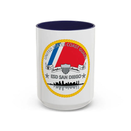 USCG ESD San Diego (U.S. Coast Guard) Accent Coffee Mug 15oz Navy - Go Mug Yourself