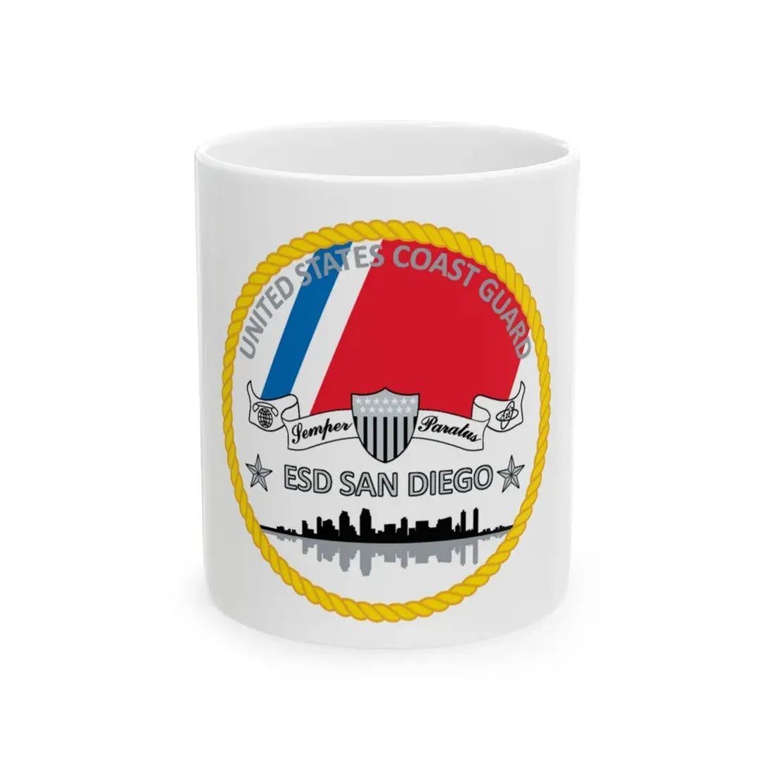 USCG ESD San Diego (U.S. Coast Guard) White Coffee Mug 11oz - Go Mug Yourself