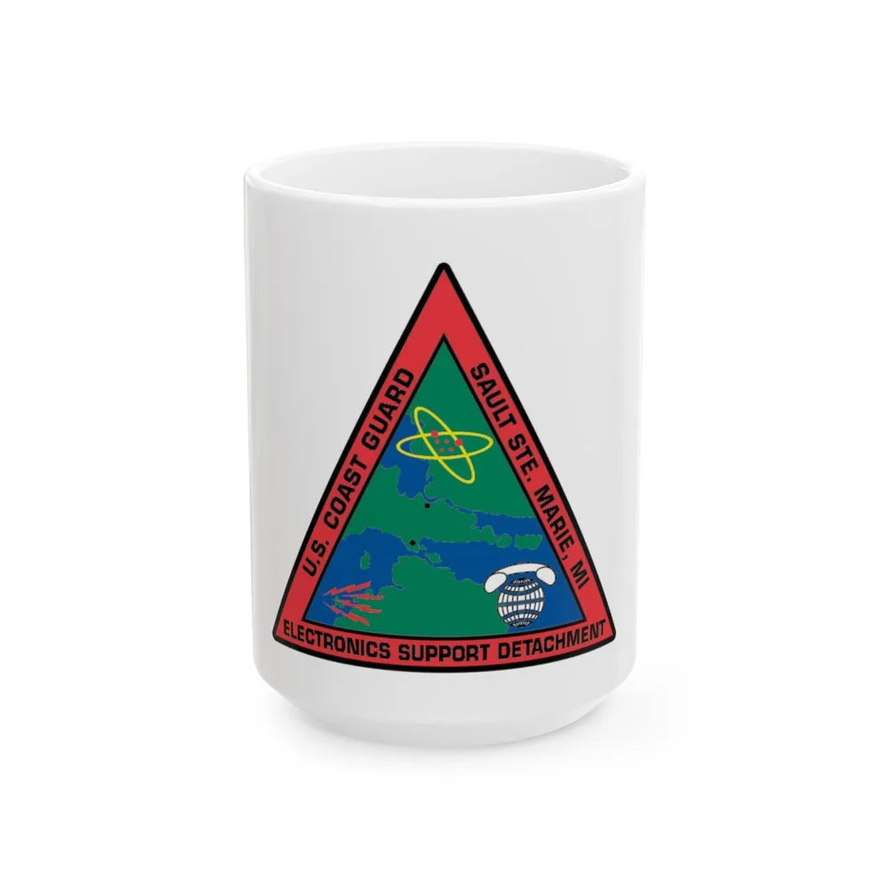 USCG ESD Sault SteMarie MI (U.S. Coast Guard) White Coffee Mug-15oz-Go Mug Yourself