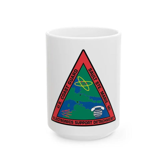 USCG ESD Sault SteMarie MI (U.S. Coast Guard) White Coffee Mug-15oz-Go Mug Yourself