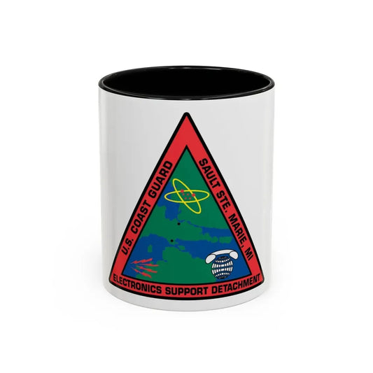 USCG ESD Sault SteMarie MI (U.S. Coast Guard) Accent Coffee Mug 11oz Black - Go Mug Yourself