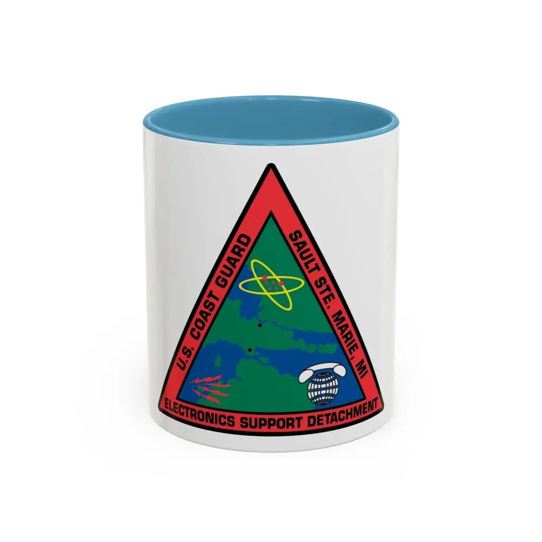 USCG ESD Sault SteMarie MI (U.S. Coast Guard) Accent Coffee Mug 11oz Light Blue - Go Mug Yourself