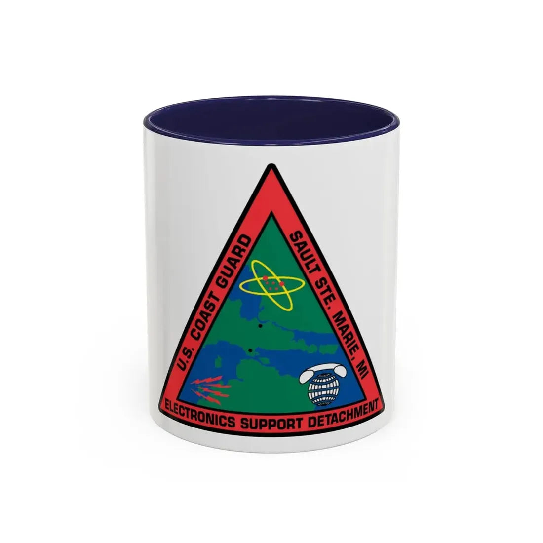 USCG ESD Sault SteMarie MI (U.S. Coast Guard) Accent Coffee Mug 11oz Navy - Go Mug Yourself