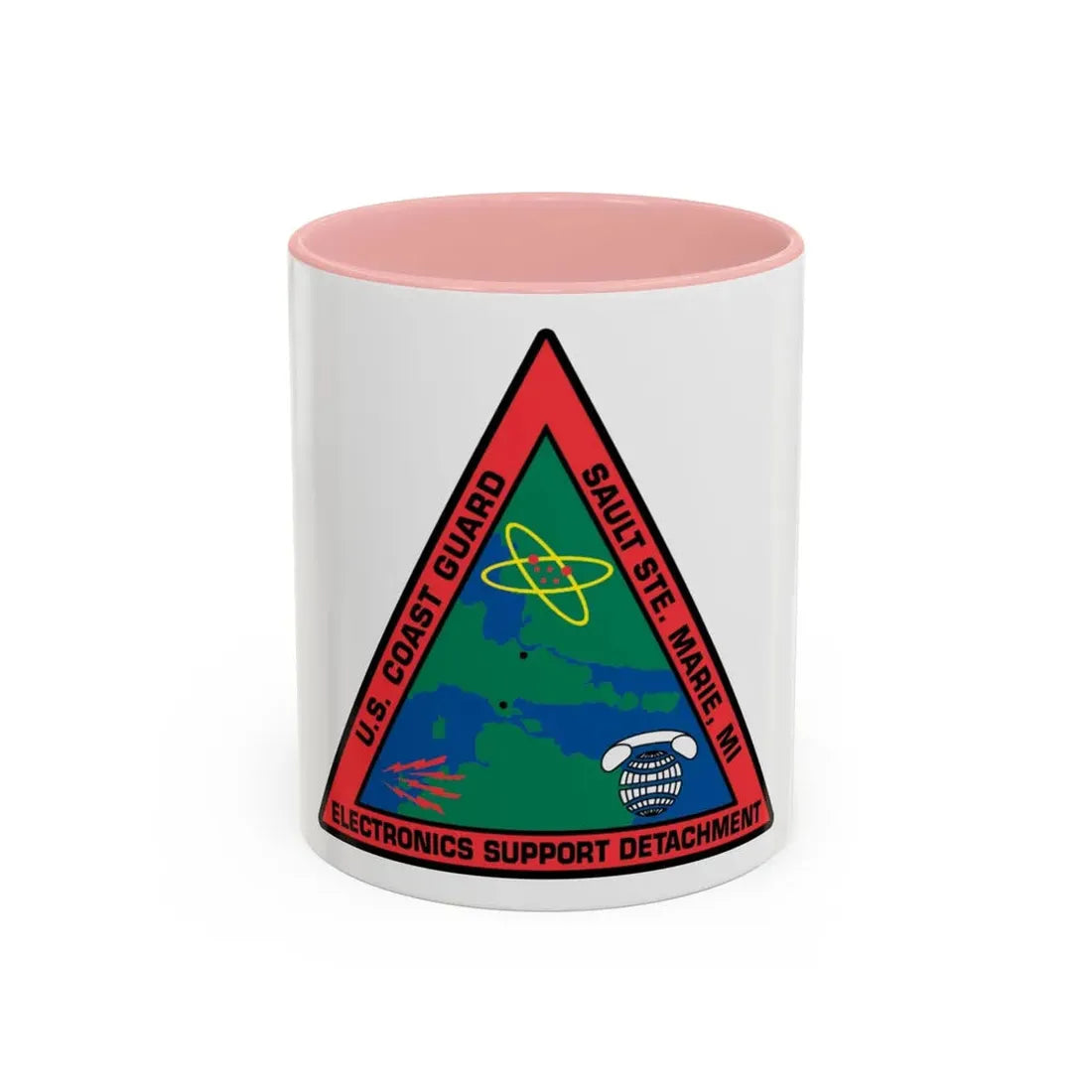 USCG ESD Sault SteMarie MI (U.S. Coast Guard) Accent Coffee Mug 11oz Pink - Go Mug Yourself