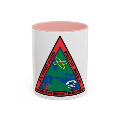USCG ESD Sault SteMarie MI (U.S. Coast Guard) Accent Coffee Mug 11oz Pink - Go Mug Yourself