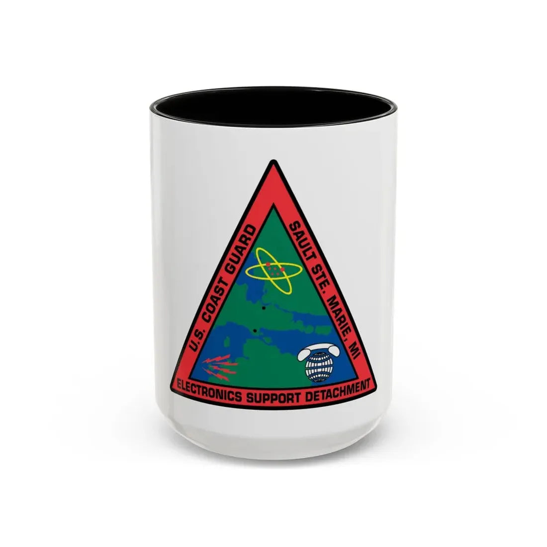 USCG ESD Sault SteMarie MI (U.S. Coast Guard) Accent Coffee Mug 15oz Black - Go Mug Yourself