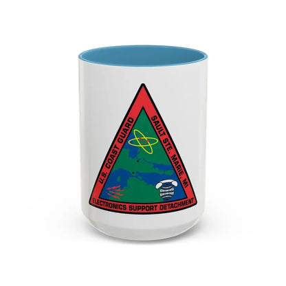 USCG ESD Sault SteMarie MI (U.S. Coast Guard) Accent Coffee Mug 15oz Light Blue - Go Mug Yourself