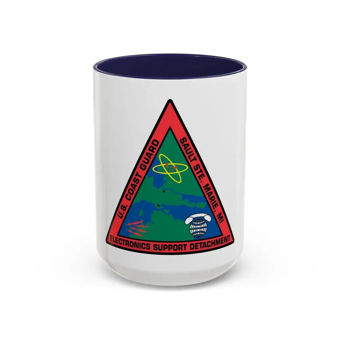 USCG ESD Sault SteMarie MI (U.S. Coast Guard) Accent Coffee Mug 15oz Navy - Go Mug Yourself