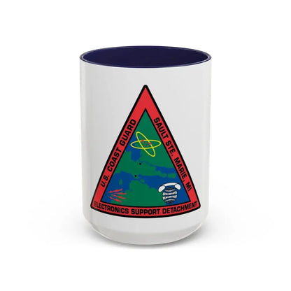 USCG ESD Sault SteMarie MI (U.S. Coast Guard) Accent Coffee Mug 15oz Navy - Go Mug Yourself