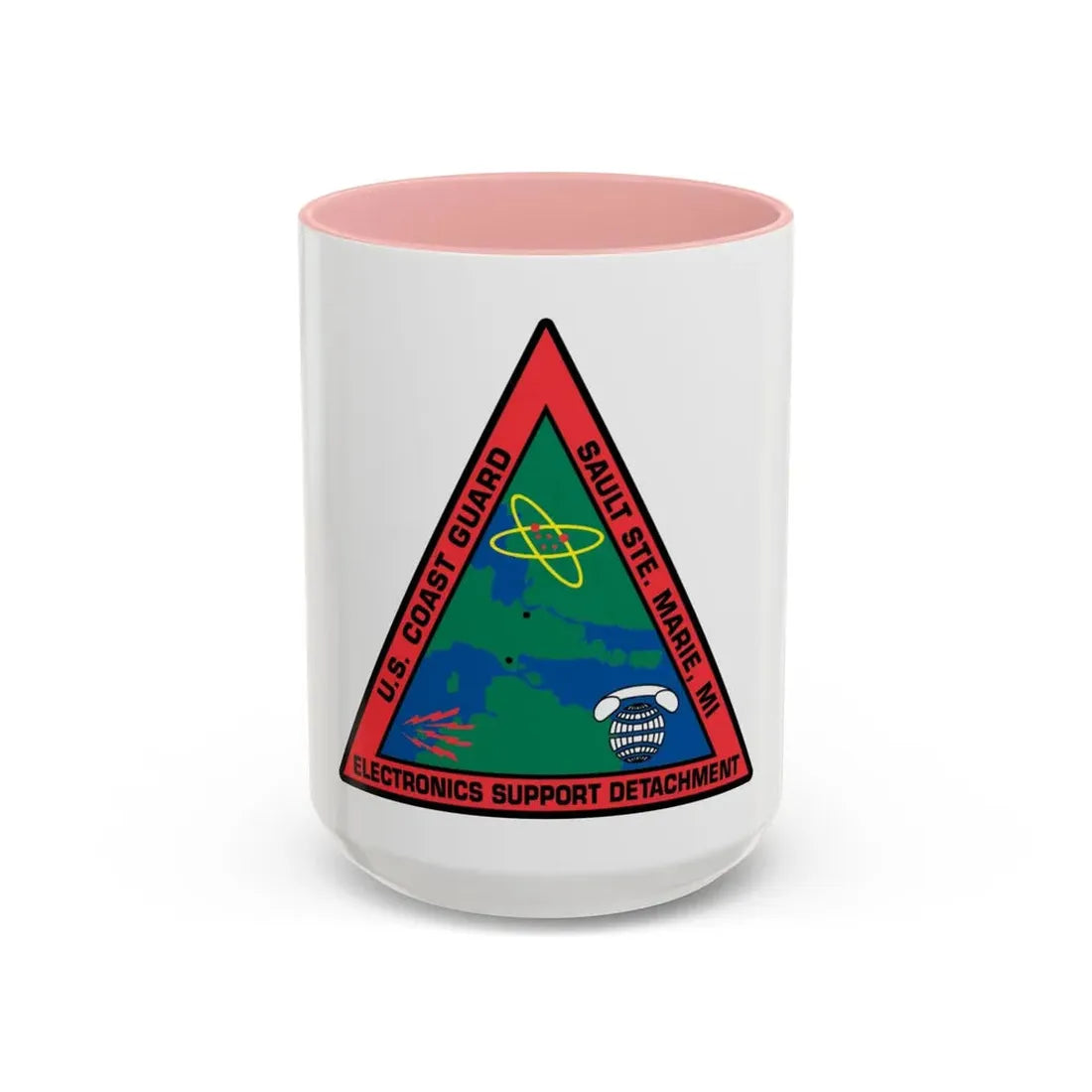 USCG ESD Sault SteMarie MI (U.S. Coast Guard) Accent Coffee Mug 15oz Pink - Go Mug Yourself