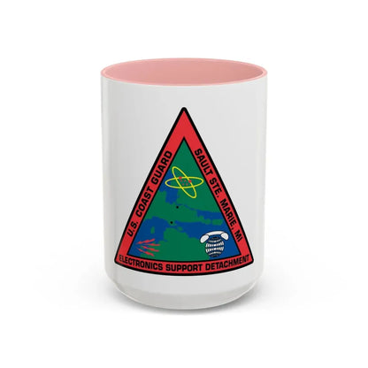 USCG ESD Sault SteMarie MI (U.S. Coast Guard) Accent Coffee Mug 15oz Pink - Go Mug Yourself