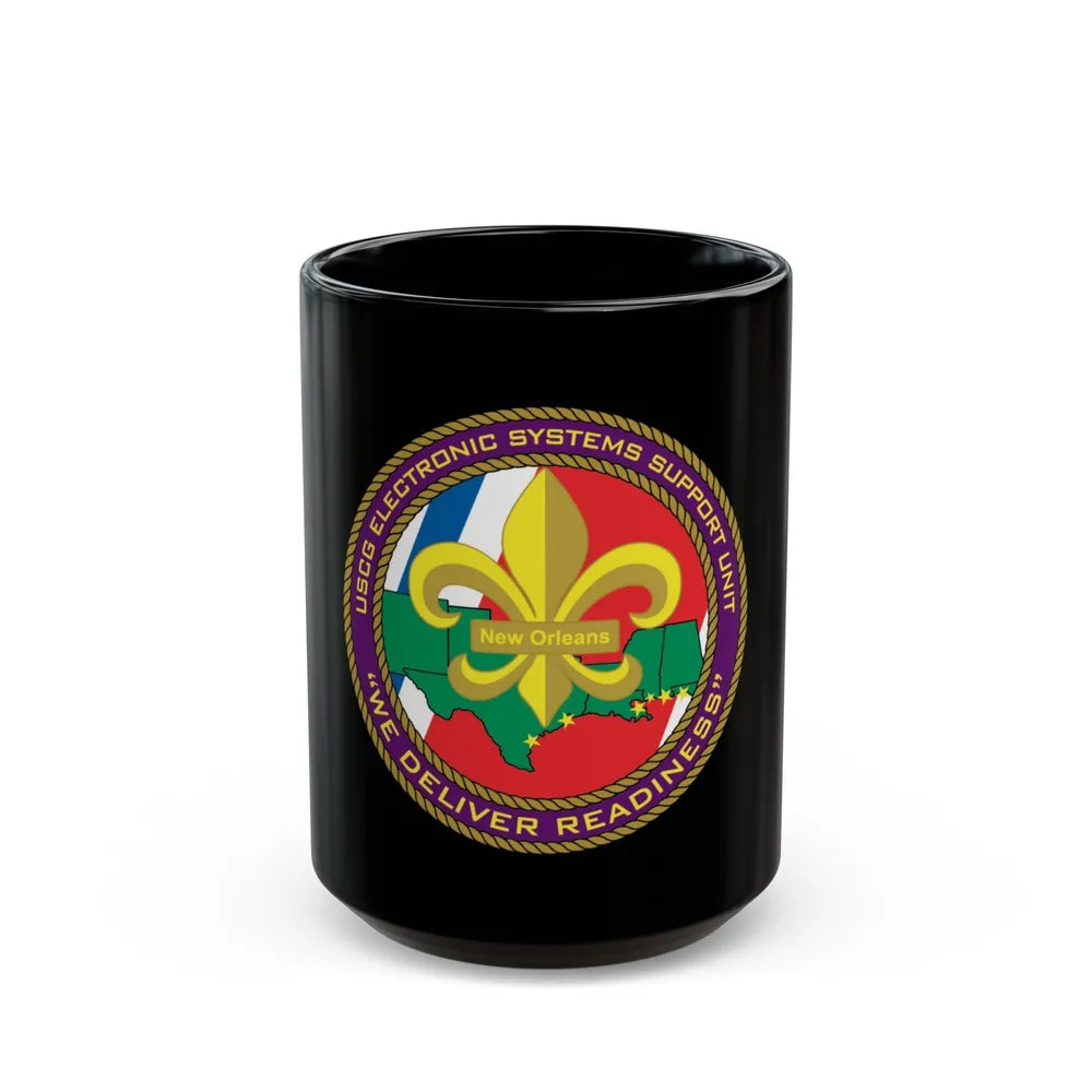 USCG ESSU New Orleans (U.S. Coast Guard) Black Coffee Mug-15oz-Go Mug Yourself