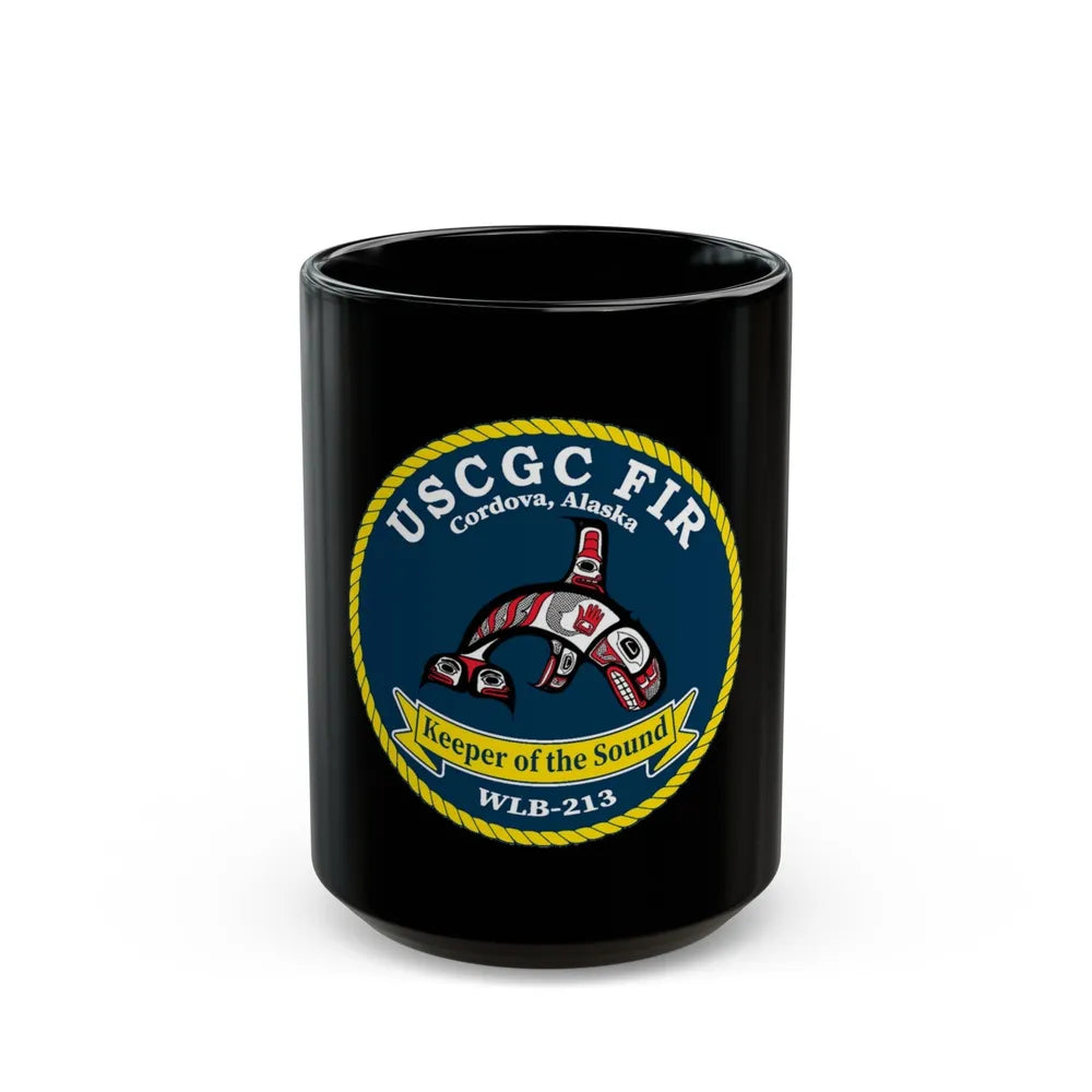 USCG FIR WLB 213 (U.S. Coast Guard) Black Coffee Mug-15oz-Go Mug Yourself