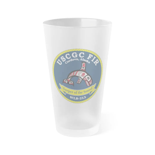 USCG FIR WLB 213 (U.S. Coast Guard) Frosted Pint Glass 16oz-Go Mug Yourself