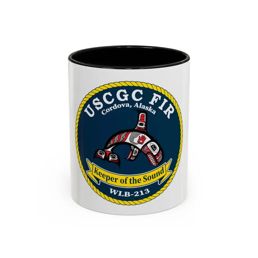 USCG FIR WLB 213 (U.S. Coast Guard) Accent Coffee Mug 11oz Black - Go Mug Yourself