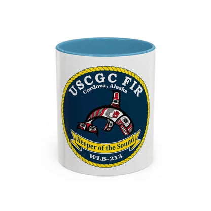 USCG FIR WLB 213 (U.S. Coast Guard) Accent Coffee Mug 11oz Light Blue - Go Mug Yourself