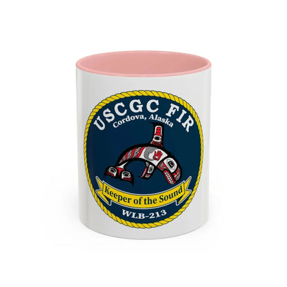 USCG FIR WLB 213 (U.S. Coast Guard) Accent Coffee Mug 11oz Pink - Go Mug Yourself